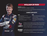 AUTOGRAPHED 2018 William Byron #24 Liberty University Racing (Hendrick Motorsports Camaro) Monster Energy Cup Series Signed Picture 9X11 Inch NASCAR Hero Card Photo with COA