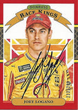 Joey Logano 2020 Panini Donruss Racing RACE KINGS (#22 Shell Pennzoil) Team Penske NASCAR Cup Series RARE RED PARALLEL Insert Signed NASCAR Collectible Trading Card with COA #233/299