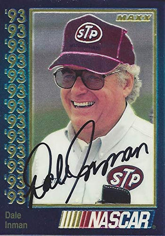 AUTOGRAPHED Dale Inman 1993 Maxx Racing (STP Richard Petty Crew Chief) Vintage Chrome Signed NASCAR Collectible Trading Card with COA