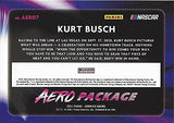 AUTOGRAPHED Kurt Busch 2021 Panini Donruss AERO PACKAGE PRIZM (#1 Monster Team) Chip Ganassi Racing Monster Cup Series Rare Insert Signed NASCAR Collectible Trading Card with COA #039/199