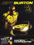 AUTOGRAPHED 2013 Jeff Burton #31 Cheerios Racing Team (Sprint Cup) SIGNED 9X11 NASCAR Promo Hero Card w/COA