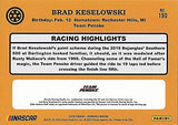 AUTOGRAPHED Brad Keselowski 2020 Panini Donruss Racing DARLINGTON THROWBACK (#2 Miller Mustang Team Penske Monster Cup Series Black Border Signed Collectible NASCAR Trading Card with COA