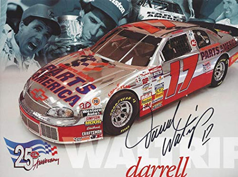AUTOGRAPHED 1997 Darrell Waltrip #17 Western Auto Parts America SILVER 25TH ANNIVERSARY (Winston Cup Series) Vintage Rare Signed Collectible Picture NASCAR 8X10 Inch Hero Card Photo with COA