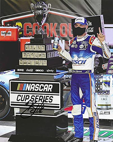 AUTOGRAPHED 2020 Kevin Harvick #4 Busch Racing DARLINGTON RACE WIN (Southern 500) Victory Lane Trophy NASCAR Cup Series Signed Picture 8X10 Inch Glossy Photo with COA