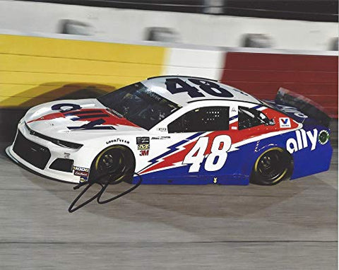 AUTOGRAPHED 2019 Jimmie Johnson #48 Ally Racing DARLINGTON THROWBACK WEEKEND Hendrick Motorsports Monster Cup Signed Collectible Picture 8X10 Inch NASCAR Glossy Photo with COA