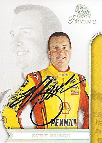 AUTOGRAPHED Kurt Busch 2011 Press Pass Premium Racing CONTENDERS (#22 Shell Pennzoil Car) Team Penske Sprint Cup Series Signed NASCAR Collectible Trading Card with COA