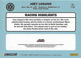 AUTOGRAPHED Joey Logano 2019 Panini Donruss Racing (#22 Shell Pennzoil) Team Penske Monster Cup Series Signed NASCAR Collectible Trading Card with COA