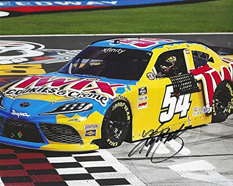 AUTOGRAPHED 2020 Kyle Busch #54 Twix Cookies & Creme TEXAS XFINITY WIN (Victory Burnout) Toyota Supra Signed Picture 8X10 Inch NASCAR Glossy Photo with COA