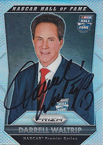 AUTOGRAPHED Darrell Waltrip 2016 Panini Prizm Racing NASCAR HALL OF FAME (Charlotte) Rare Prizm Signed Collectible NASCAR Trading Card with COA