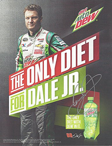 AUTOGRAPHED 2014 Dale Earnhardt Jr. #88 Diet Mountain Dew Racing (The Only Diet for Dale Jr.) Hendrick Signed NASCAR Glossy Photo with COA