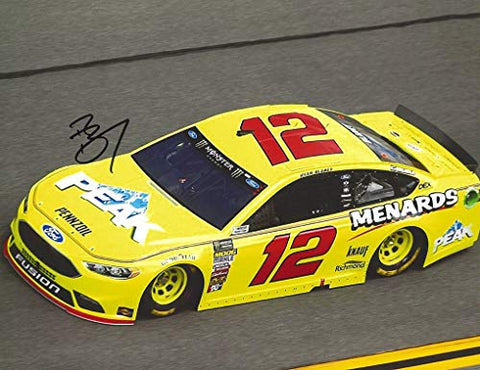 AUTOGRAPHED 2018 Ryan Blaney #12 Menards Peak Antifreeze ON-TRACK RACING (Monster Energy Cup Series) Team Penske Ford Signed Collectible Picture NASCAR 9X11 Inch Glossy Photo with COA