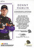 AUTOGRAPHED Denny Hamlin 2007 Press Pass Premium HOT THREADS (Race-Used Firesuit) #11 FedEx Express Team Insert Signed Collectible NASCAR Trading Card with COA #089/160
