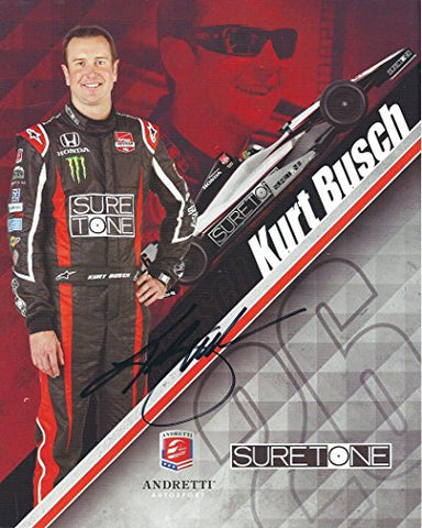 AUTOGRAPHED 2015 Kurt Busch #41 Suretone Andretti Racing (Indy Car Series) 8X10 Signed Picture NASCAR Hero Card with COA
