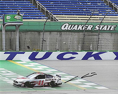 AUTOGRAPHED 2020 Cole Custer #41 Haas Tooling Team KENTUCKY RACE WIN (Checkered Flag Victory) Rookie Season NASCAR Cup Series Signed Picture 8X10 Inch Glossy Photo with COA