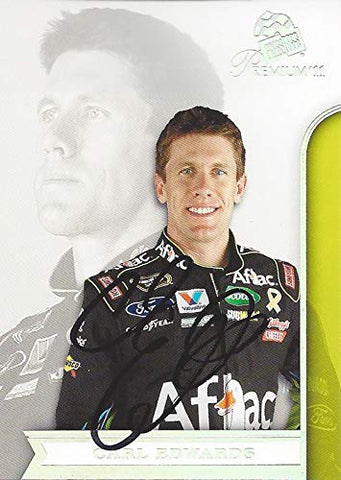 AUTOGRAPHED Carl Edwards 2011 Press Pass Premium Racing CONTENDERS (#99 Aflac Team) Roush-Fenway Sprint Cup Series Ford Fusion Signed NASCAR Collectible Trading Card with COA