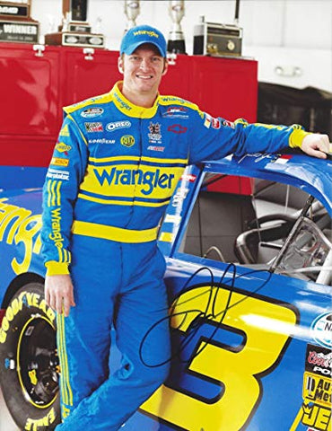 AUTOGRAPHED 2010 Dale Earnhardt Jr. #3 Wrangler Racing DAYTONA RACE (Media Day Pose) Nationwide Series Signed Collectible Picture 9X11 Inch NASCAR Glossy Photo with COA