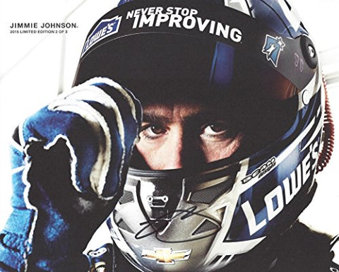 AUTOGRAPHED 2015 Jimmie Johnson #48 Lowes Racing Team (Hendrick Motorsports) Limited Edition 2 of 3 Signed Picture 8X10 NASCAR Hero Card with COA