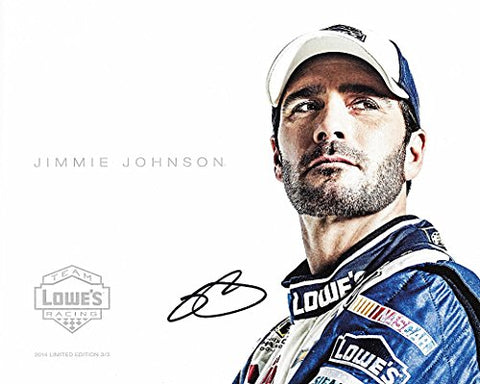 AUTOGRAPHED 2014 Jimmie Johnson #48 Team Lowe's Racing (Limited Edition 3 of 3) Signed 8X10 NASCAR Hero Card Photo with COA
