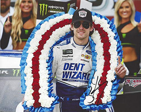 AUTOGRAPHED 2019 Ryan Blaney #12 Dent Wizard Racing TALLADEGA RACE WIN (Victory Lane Celebration) Monster Cup Series Team Penske Signed Collectible Picture NASCAR 8X10 Inch Glossy Photo with COA
