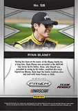 AUTOGRAPHED Ryan Blaney 2018 Panini Prizm Racing VORTEX (#12 Menards Team Penske Ford) Monster Cup Series Chrome Insert Signed NASCAR Collectible Trading Card with COA