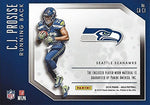 C.J. PROSISE 2016 Panini Gala Football COMING ATTRACTIONS (Game-Used Jersey) JUMBO PATCH Seattle Seahawks Rare Parallel NFL Collectible Trading Card (#04 of 10)