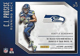 C.J. PROSISE 2016 Panini Gala Football COMING ATTRACTIONS (Game-Used Jersey) JUMBO PATCH Seattle Seahawks Rare Parallel NFL Collectible Trading Card (#04 of 10)