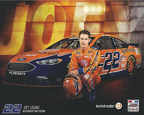 AUTOGRAPHED 2016 Joey Logano #22 Autotrader Racing (Team Penske) Sprint Cup Series Signed Collectible Picture NASCAR 8X10 Inch Hero Card Photo with COA