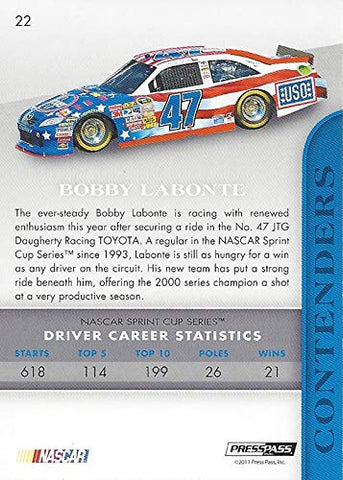 AUTOGRAPHED Bobby Labonte 2011 Press Pass Premium Racing