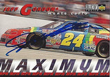 AUTOGRAPHED Jeff Gordon 1996 Upper Deck Collectors Choice Racing MAXIMUM MPH (#24 DuPont Team) Hendrick Motorsports Vintage Signed Collectible NASCAR Trading Card with COA and Toploader