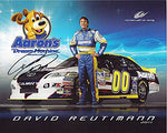 AUTOGRAPHED 2011 David Reutimann #00 Aaron's Dream Machine Racing Signed 8X10 NASCAR Hero Card with COA