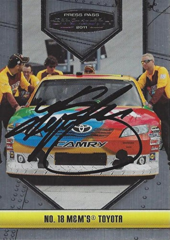 AUTOGRAPHED Kyle Busch 2011 Press Pass Stealth Racing (#18 M&Ms Toyota Camry) Joe Gibbs Team (Sprint Cup Series) Chrome Signed Collectible NASCAR Trading Card with COA
