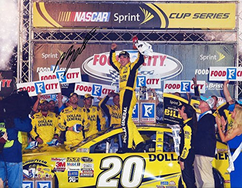 AUTOGRAPHED 2015 Matt Kenseth #20 Dollar General Racing BRISTOL WIN (Food City 500) Victory Lane 9X11 Signed Picture NASCAR Glossy Photo with COA