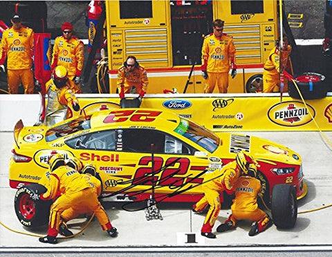 AUTOGRAPHED 2016 Joey Logano #22 Shell Pennzoil Racing PIT STOP CREW (Sprint Cup Series) Team Penske Signed Collectible Picture NASCAR 9X11 Inch Glossy Photo with COA