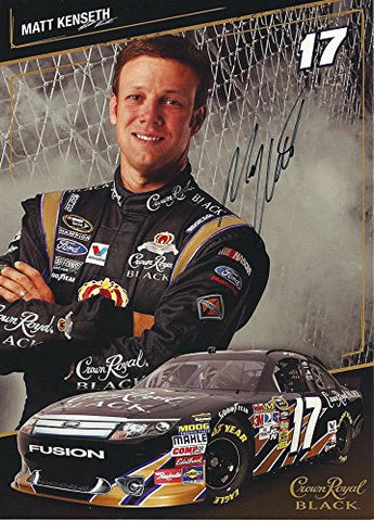 AUTOGRAPHED 2011 Matt Kenseth #17 Crown Royal Racing (Roush) Signed 6X9 Picture NASCAR Hero Card with COA