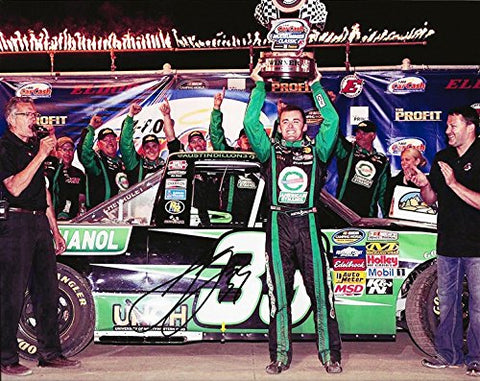 AUTOGRAPHED Austin Dillon #39 American Ethanol Racing EL DORA DIRT RACE WIN (Victory Lane) Signed Glossy 8X10 NASCAR Photo with COA