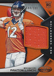 PAXTON LYNCH 2016 Panini Certified Football NEW GENERATION ROOKIE GAME-WORN JERSEY (Denver Broncos) Orange Parallel Rare Insert NFL Collectible Trading Card #044/399