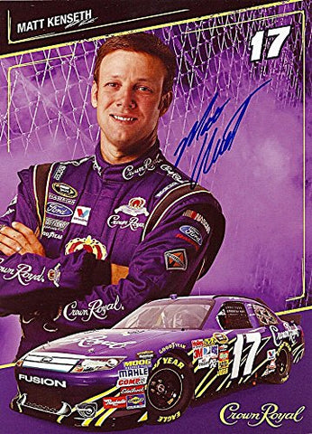 AUTOGRAPHED 2011 Matt Kenseth #17 Crown Royal Racing (Purple) Signed 6X9 Picture NASCAR Hero Card with COA