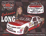 AUTOGRAPHED 2013 Johanna Long #70 FORETRAVEL Racing (Nationwide Series) Signed Picture 8X10 NASCAR Hero Card with COA