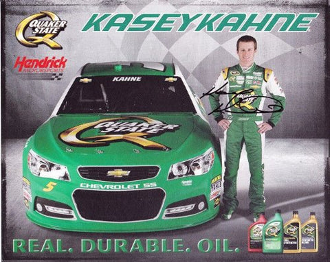 AUTOGRAPHED 2013 Kasey Kahne #5 Quaker State Racing (Hendrick) 8X10 SIGNED NASCAR Hero Card w/COA