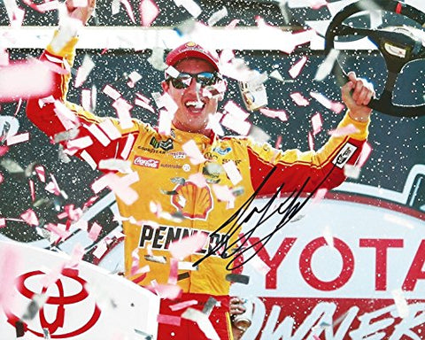 AUTOGRAPHED 2017 Joey Logano #22 Pennzoil Racing RICHMOND RACE WIN (Victory Lane Celebration) Monster Cup Series (Team Penske) Signed Collectible Picture NASCAR 8X10 Inch Glossy Photo with COA