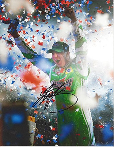 AUTOGRAPHED 2016 Kyle Busch #18 Interstate Batteries Racing DUCK COMMANDER TEXAS RACE WIN (Victory Lane Confetti) Sprint Cup Series Signed Collectible Picture NASCAR 9X11 Inch Glossy Photo with COA