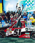 AUTOGRAPHED Kyle Busch #51 Toyota Racing Team CALIFORNIA TRUCK RACE WIN (Victory Lane) Signed 8X10 Picture NASCAR Glossy Photo with COA