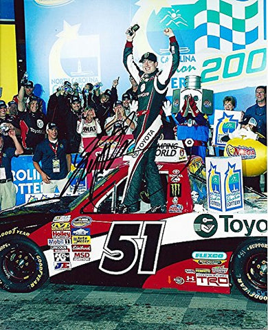 AUTOGRAPHED Kyle Busch #51 Toyota Racing Team CALIFORNIA TRUCK RACE WIN (Victory Lane) Signed 8X10 Picture NASCAR Glossy Photo with COA