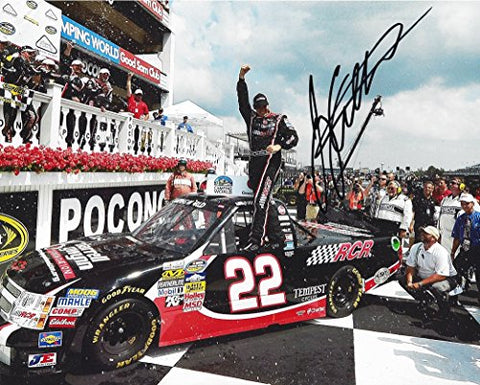 AUTOGRAPHED 2012 Joey Coulter #22 Richard Childress Racing POCONO WIN (Victory Lane) Truck Series SIGNED 8X10 NASCAR Glossy Photo with COA