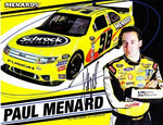 AUTOGRAPHED Paul Menard 2010 Menards Racing Team RCR (#98 Schrock Cabinetry) 9X11 Photo Hero Card with COA