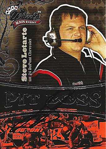 AUTOGRAPHED Steve Letarte 2009 Wheels Main Event PIT BOSS (#24 DuPont Racing) Crew-Chief Signed Collectible NASCAR Trading Card with COA