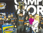 AUTOGRAPHED 2016 Johnny Sauter #21 GMS Racing NASCAR TRUCK SERIES CHAMPION (Victory Lane Trophy Celebration) Truck Series Signed Collectible Picture NASCAR 9X11 Inch Glossy Photo with COA