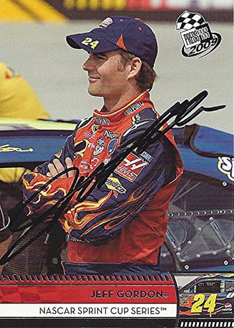 AUTOGRAPHED Jeff Gordon 2009 Press Pass Racing (#24 DuPont Flames Team) Hendrick Motorsports Sprint Cup Series Signed NASCAR Collectible Trading Card with COA