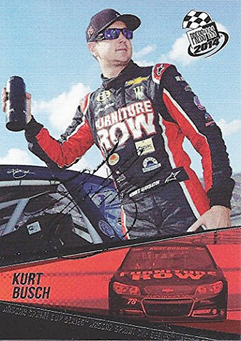 AUTOGRAPHED Kurt Busch 2014 Press Pass Racing (#78 Furniture Row Team) Signed Collectible NASCAR Trading Card with COA