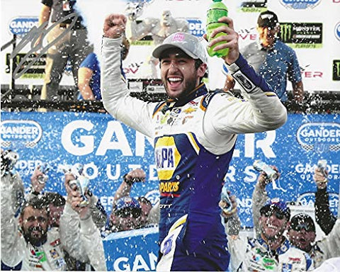 AUTOGRAPHED 2018 Chase Elliott #9 NAPA Racing DOVER RACE WIN (Victory Lane Celebration) Hendrick Motorsports Monster Cup Series Signed Picture 8X10 Inch NASCAR Glossy Photo with COA